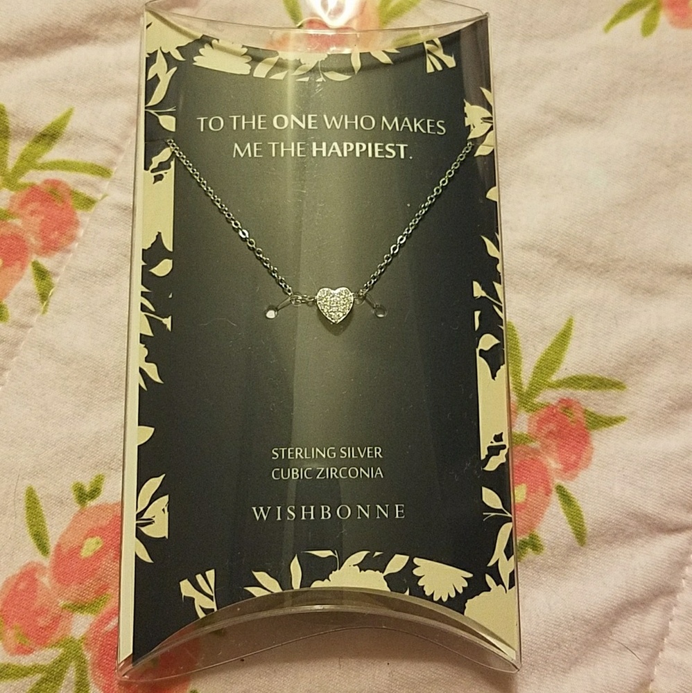 Sterling silver heart necklace